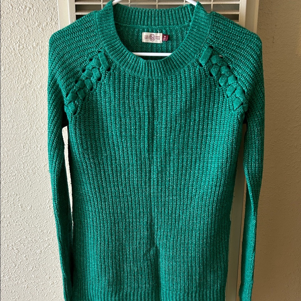SO Teal Women's Crew Neck Sweater